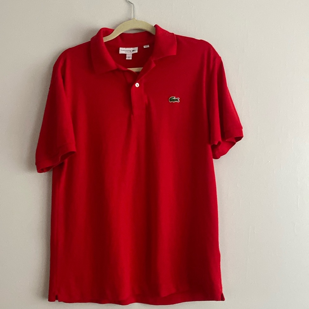 Red men's Lacoste T-shirt size L
